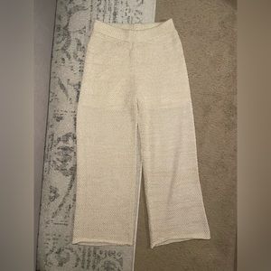 SHOP TALULAH 🤎🤍 Cream tan Beige Waffle knit loungewear pants NWOT NIB